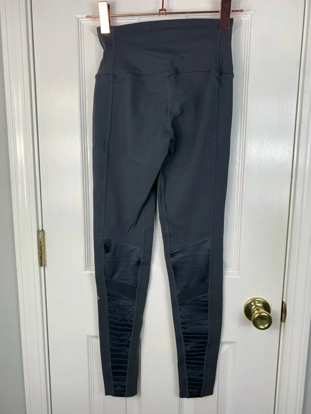 Alo High-Waist Gray Moto Panel Legging Size XS